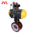 JL Corrosion-resistant fluorine lined pneumatic butterfly valve